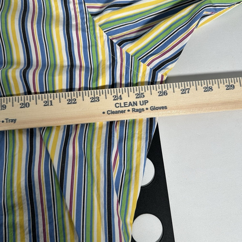 Ralph Lauren Mens Button Shirt XXL‎ Vintage Bright Stripes Tagged L - Picture 5 of 7